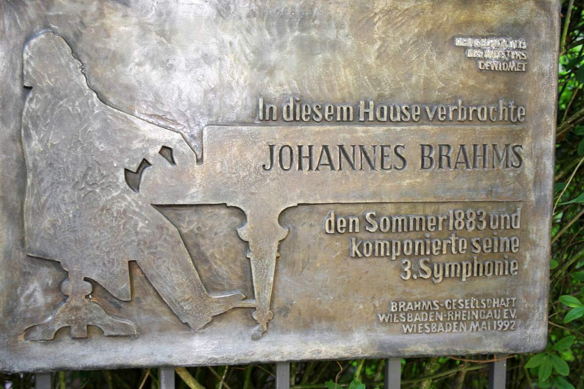 Gedenktafel für Johannes Brahms in Wiesbaden