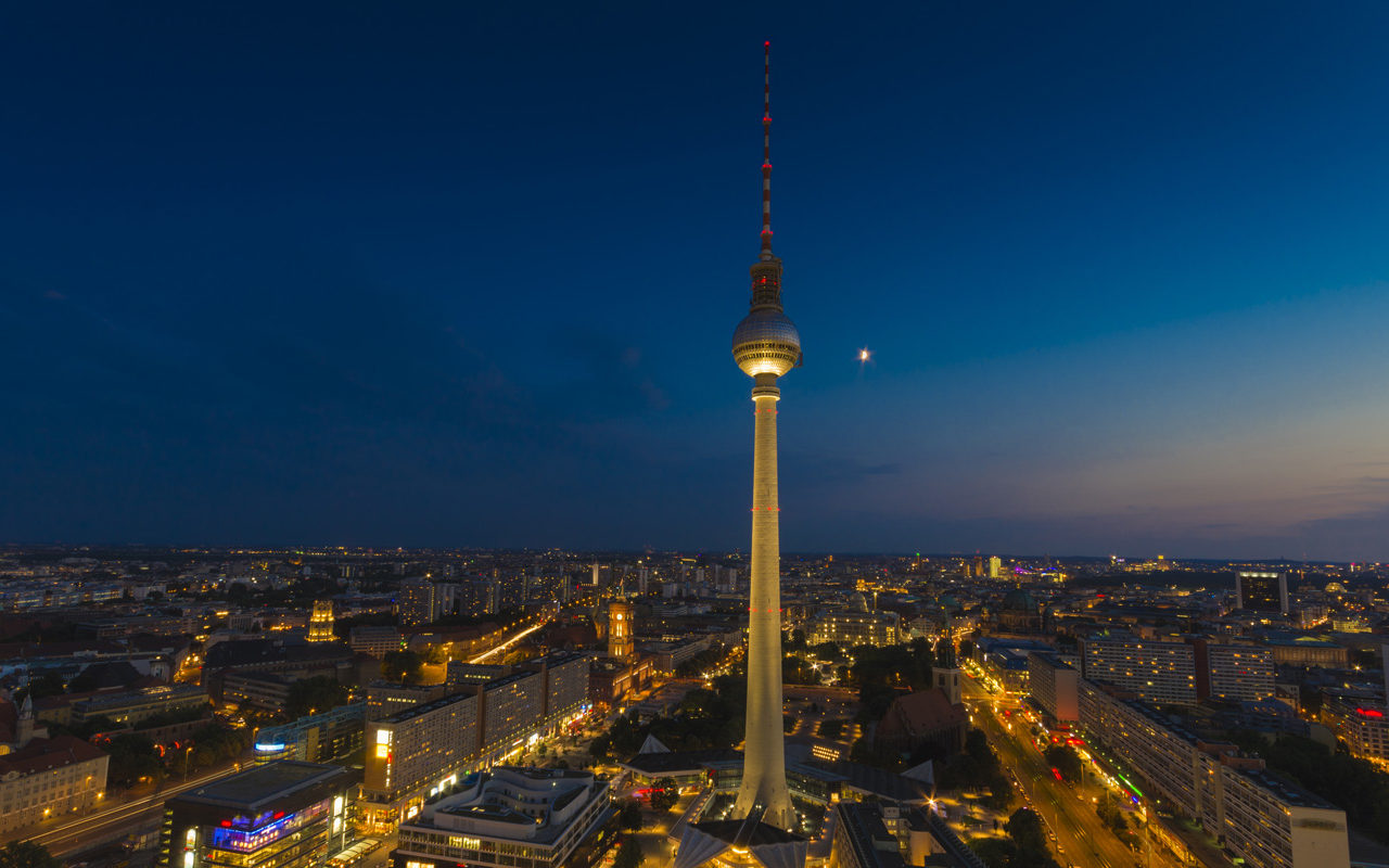 Blick über Berlin-Mitte, im Vordergrund der Fernsehturm