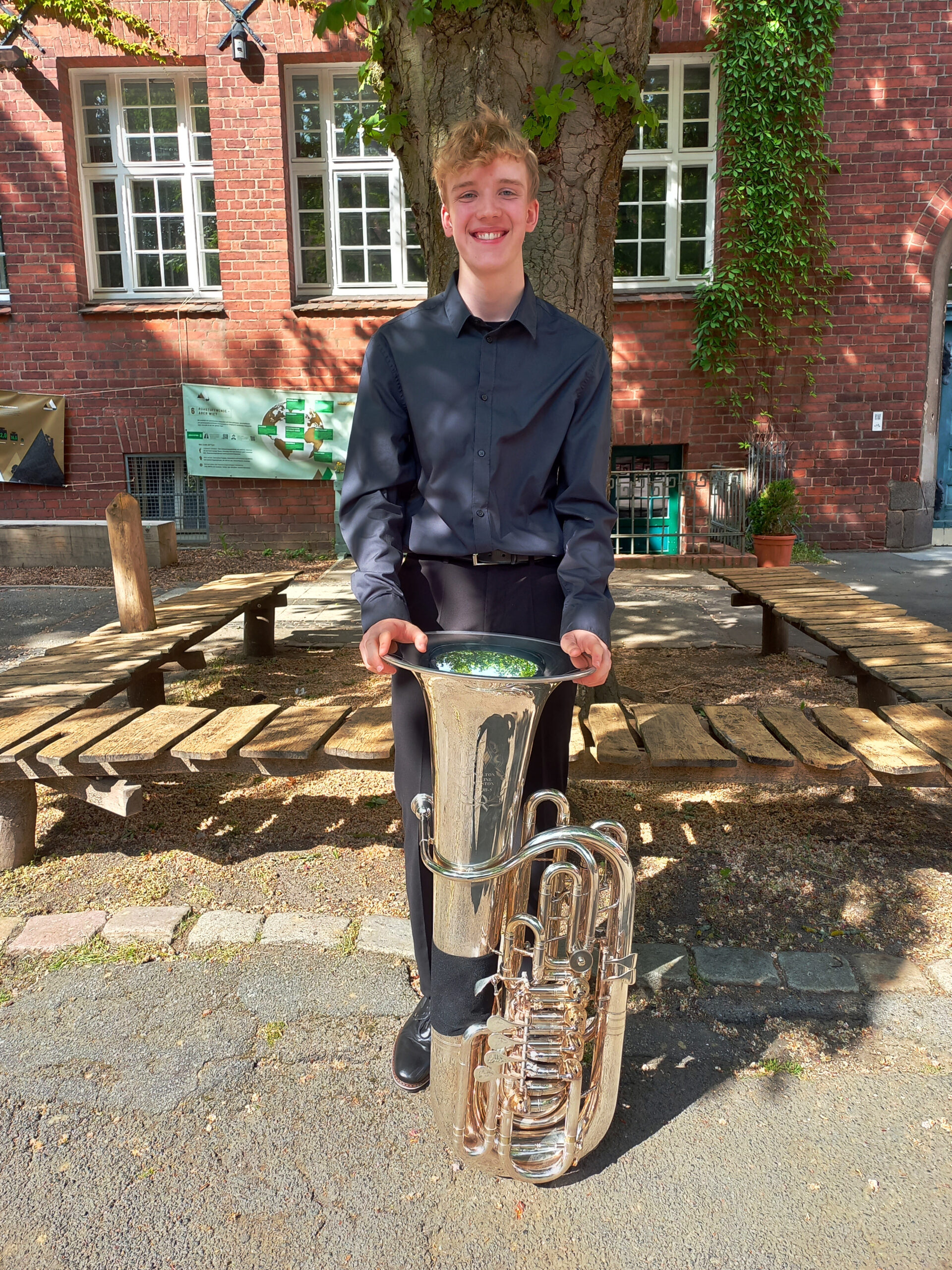 Spielt seit sieben Jahren Tuba: Finalist Kiran Mohr © Jan-Hendrik Maier